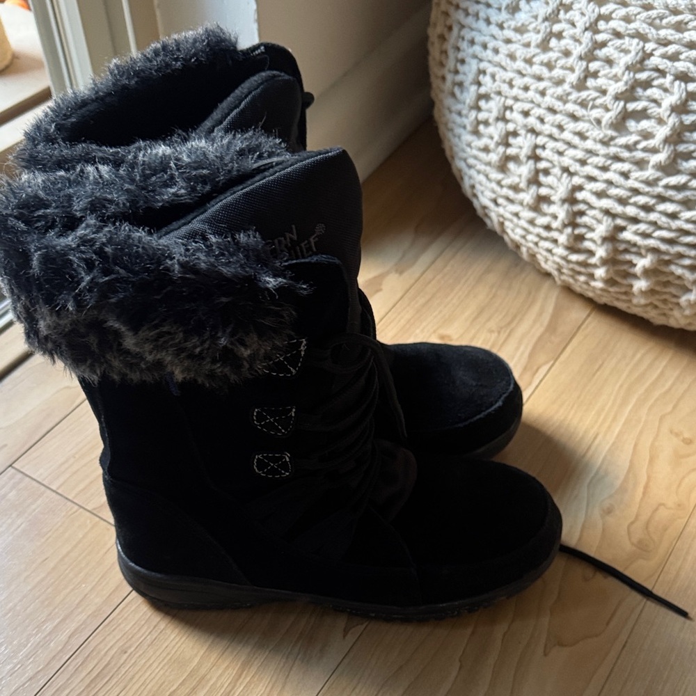 Western Chief Black Faux Fur Winter Boots